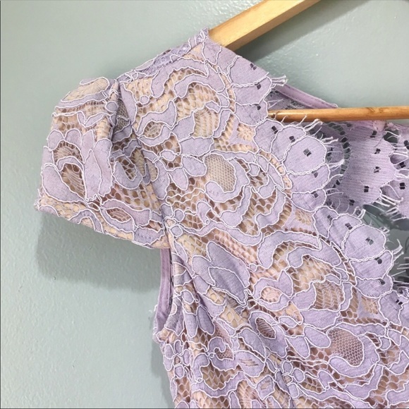 L’Atiste Lilac Purple Chantilly Lace Overlay Dress - Picture 5 of 6